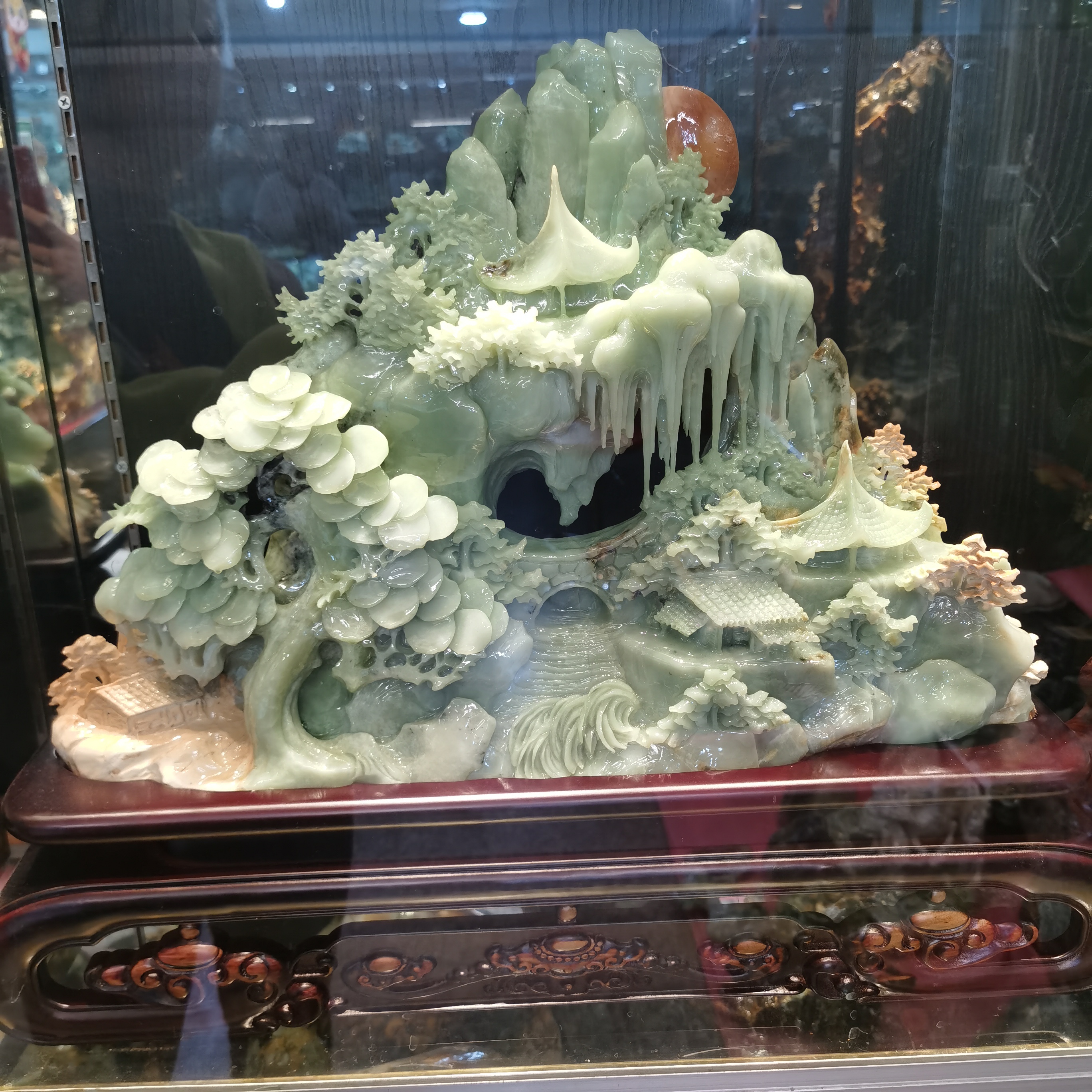 玄关雕刻创意家居装饰摆设天然家居玉石摆件岫岩玉石摆件雕刻摆件