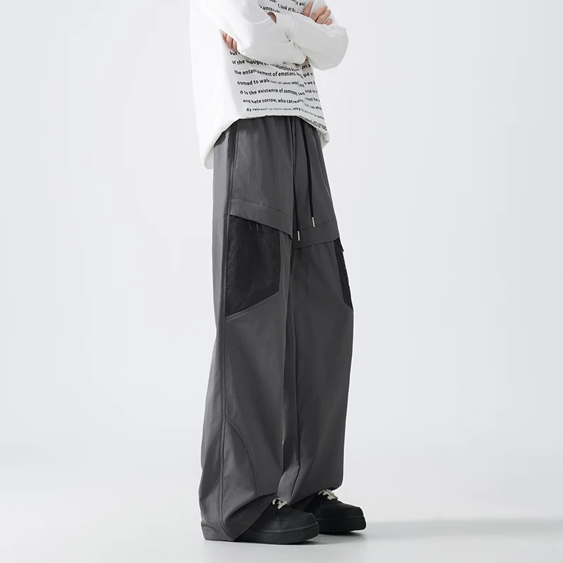 【B327-K832】美式潮流工装休闲冲锋裤松紧腰头男女同穿款