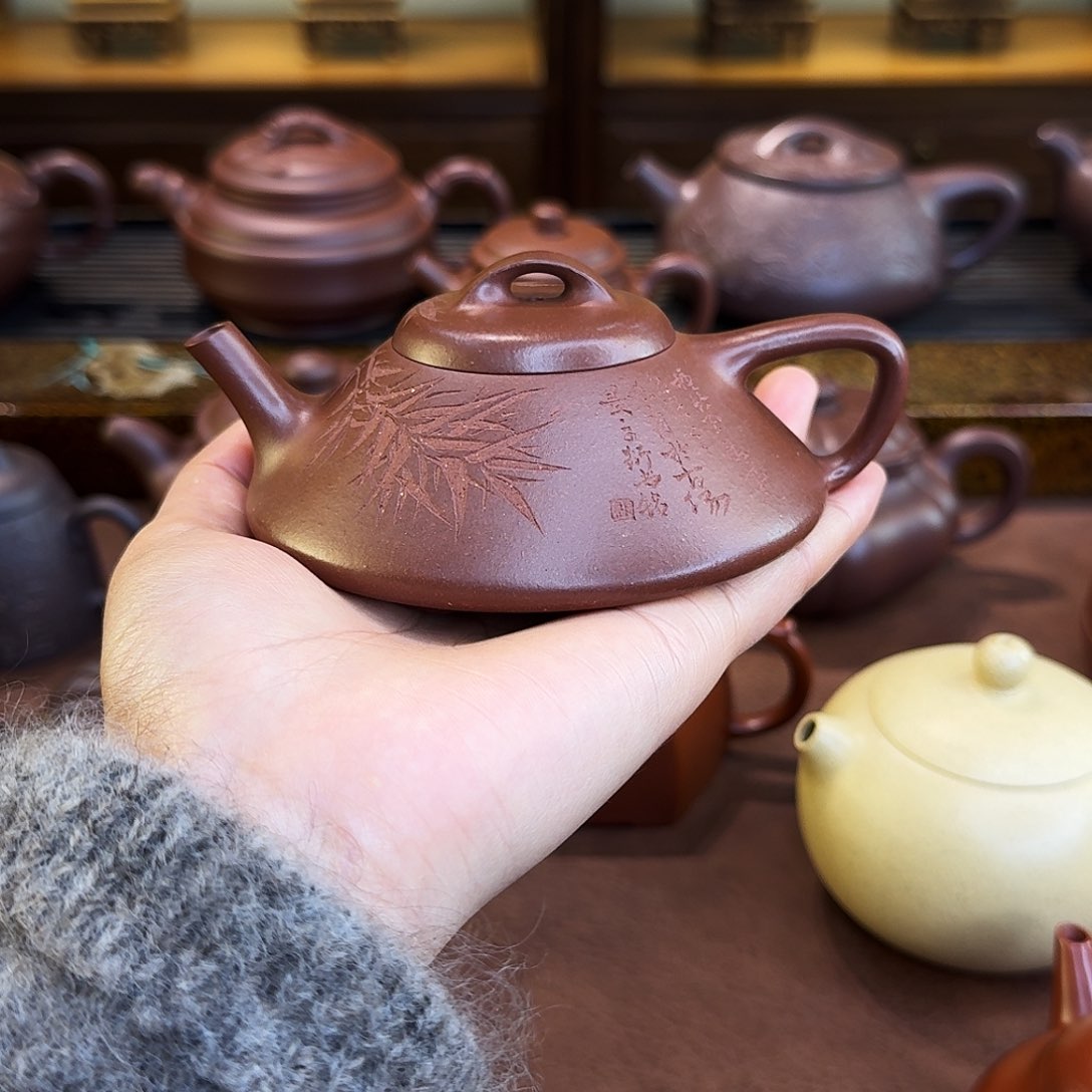 紫砂茶壶叔*合瓢，底槽清