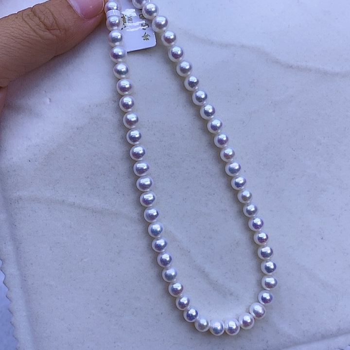 *****淡水珍珠18K金镶嵌颈饰