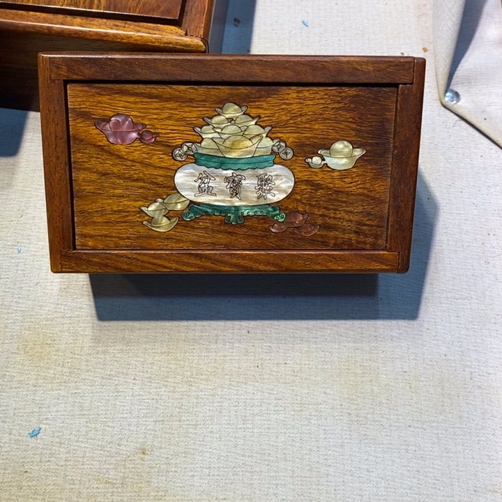 清***光木小机关盒聚宝盆木木木木