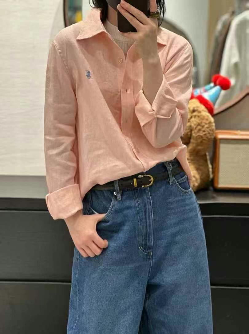 百搭手工刺绣白衬衫女春夏季防晒外套休闲上衣0036