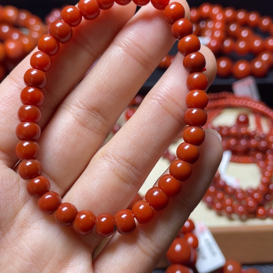 南红玛瑙未镶嵌手链