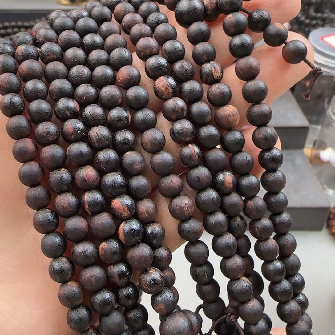 降真香手串/手链0.6×108糖结软油土埋老料