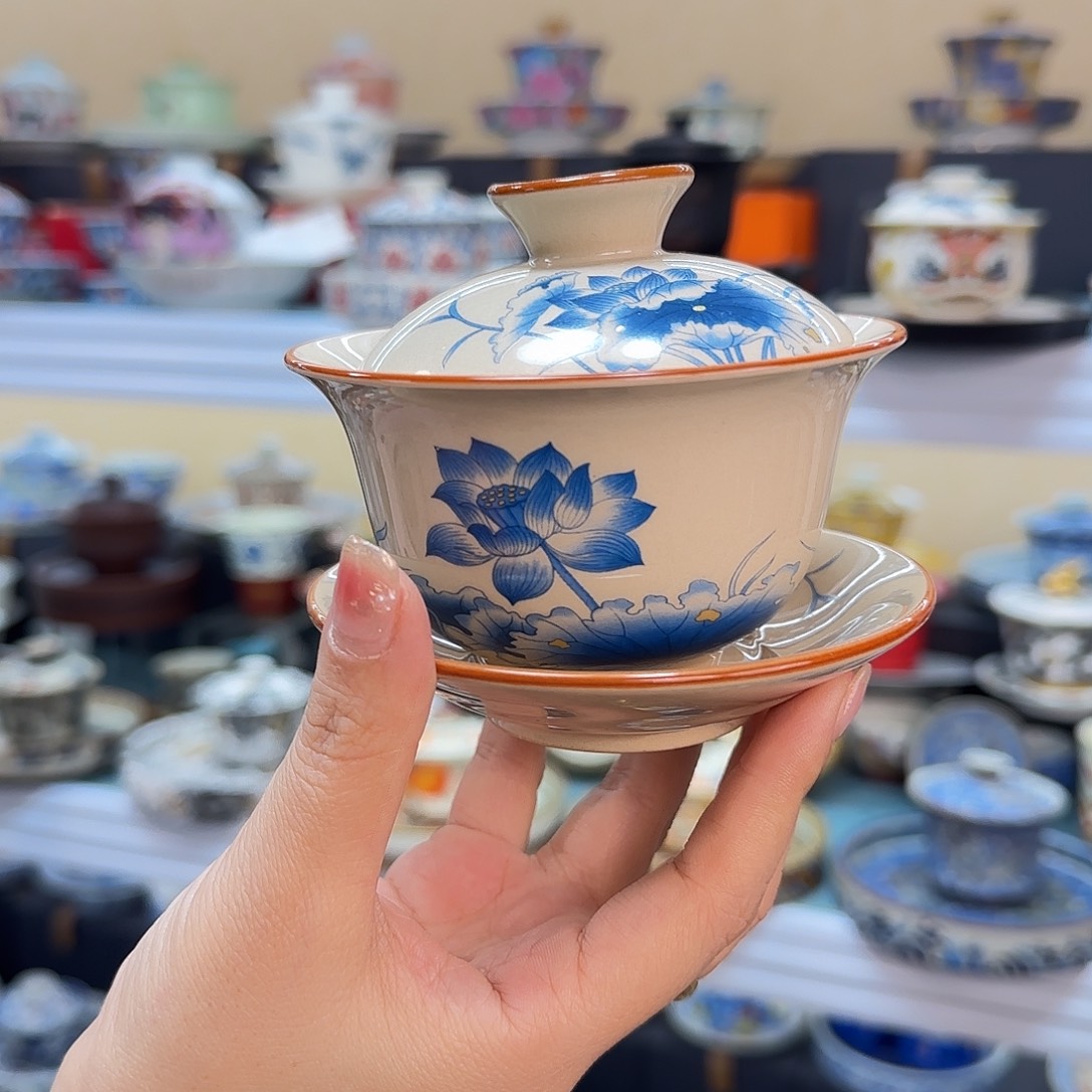 盖碗的时候就可以把