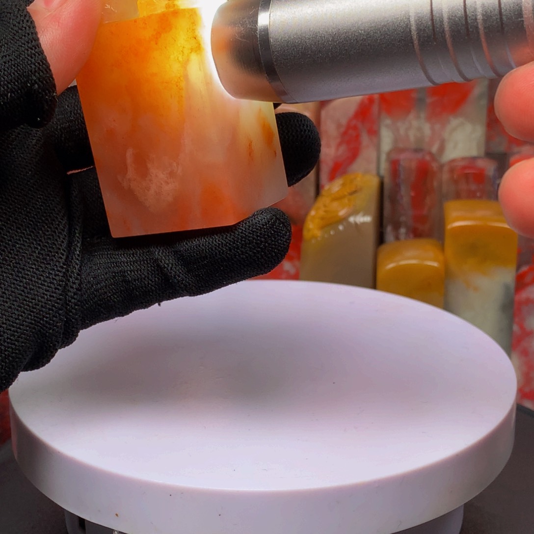 昌化石桃花冻印章