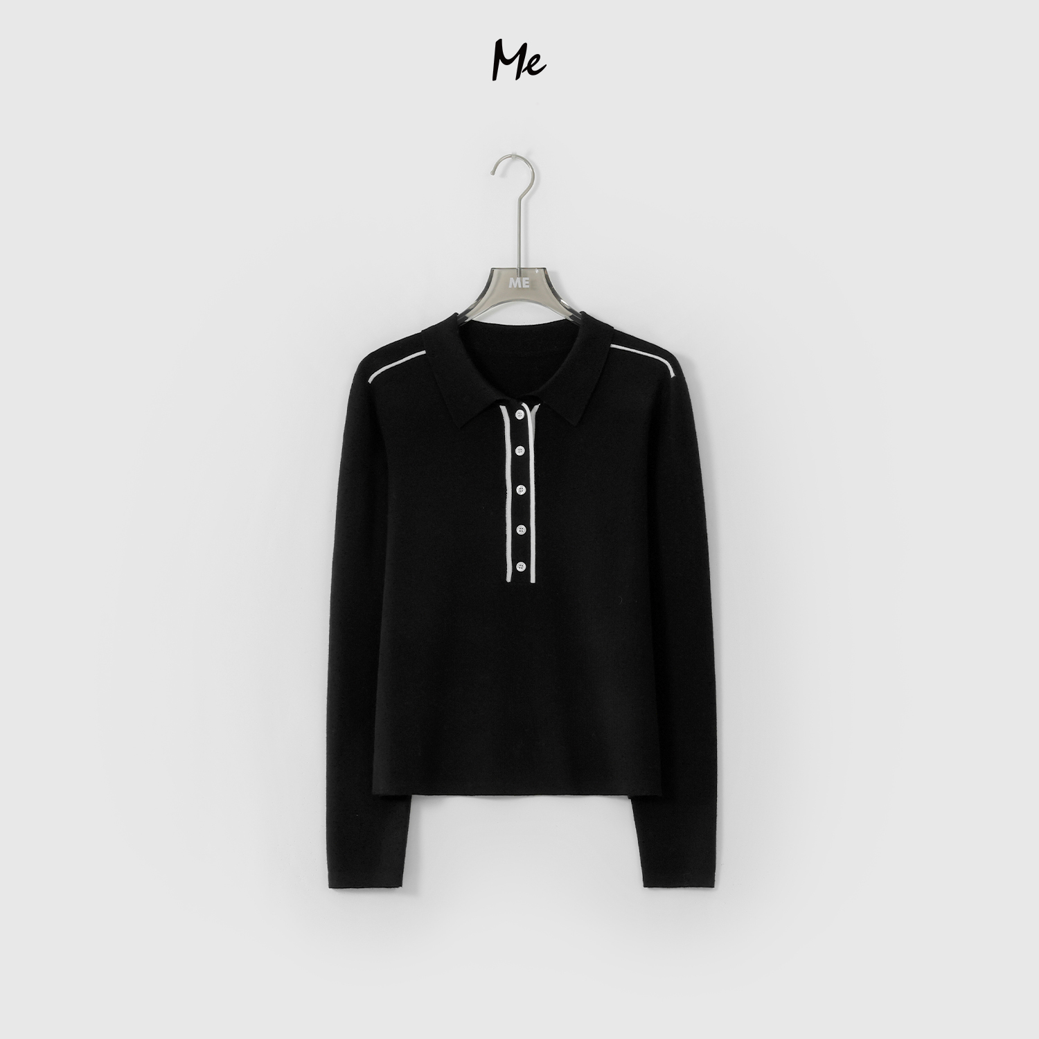 ME【锁骨肩】绵羊毛混纺软糯亲肤轻盈百搭休闲针织毛衣 MESS0233