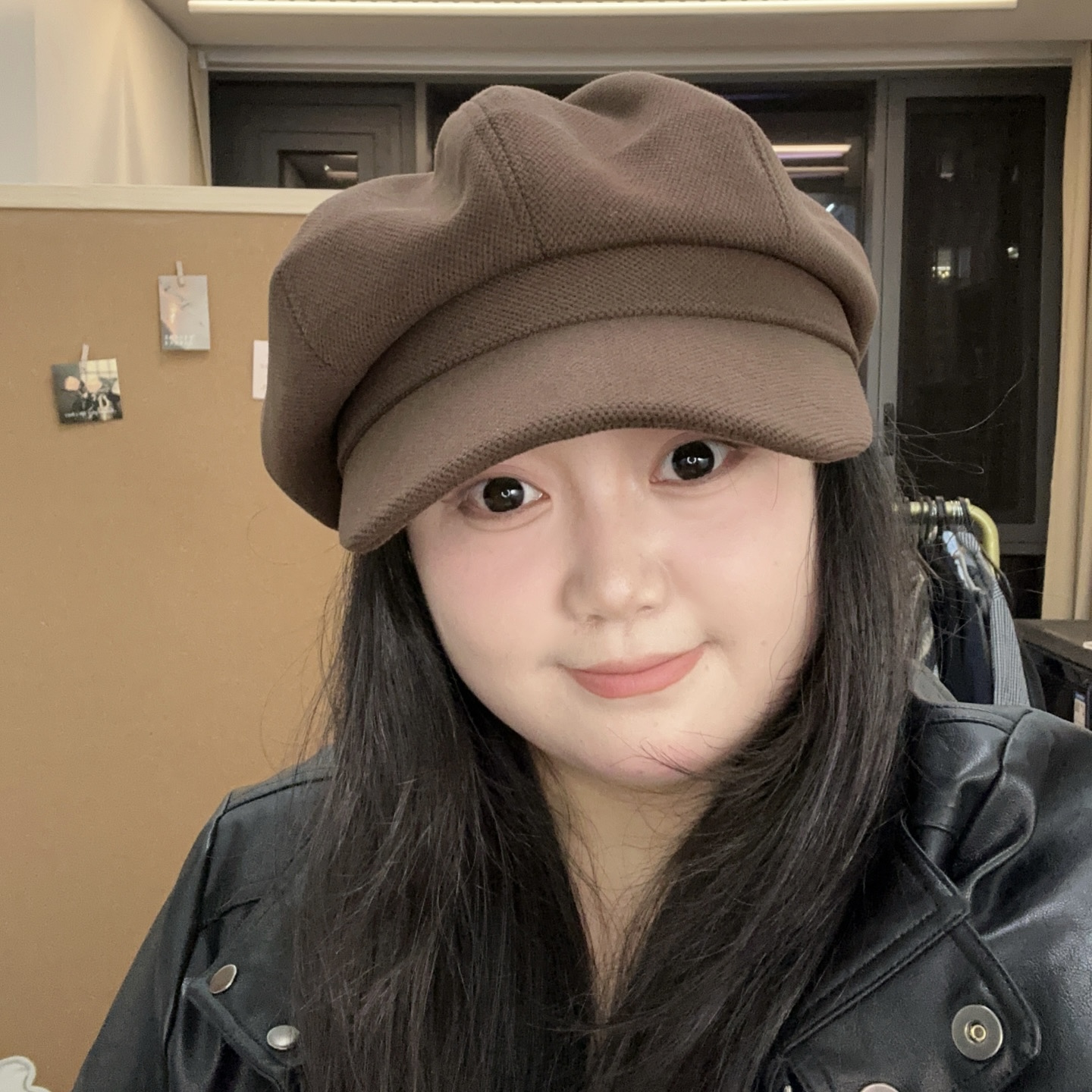 大头围57-65cm八角帽贝雷帽子女简约氛围感百搭高级感显脸小