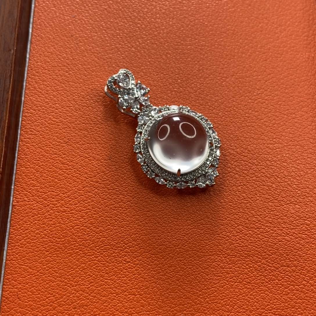 石英质玉颈饰银S925镶嵌