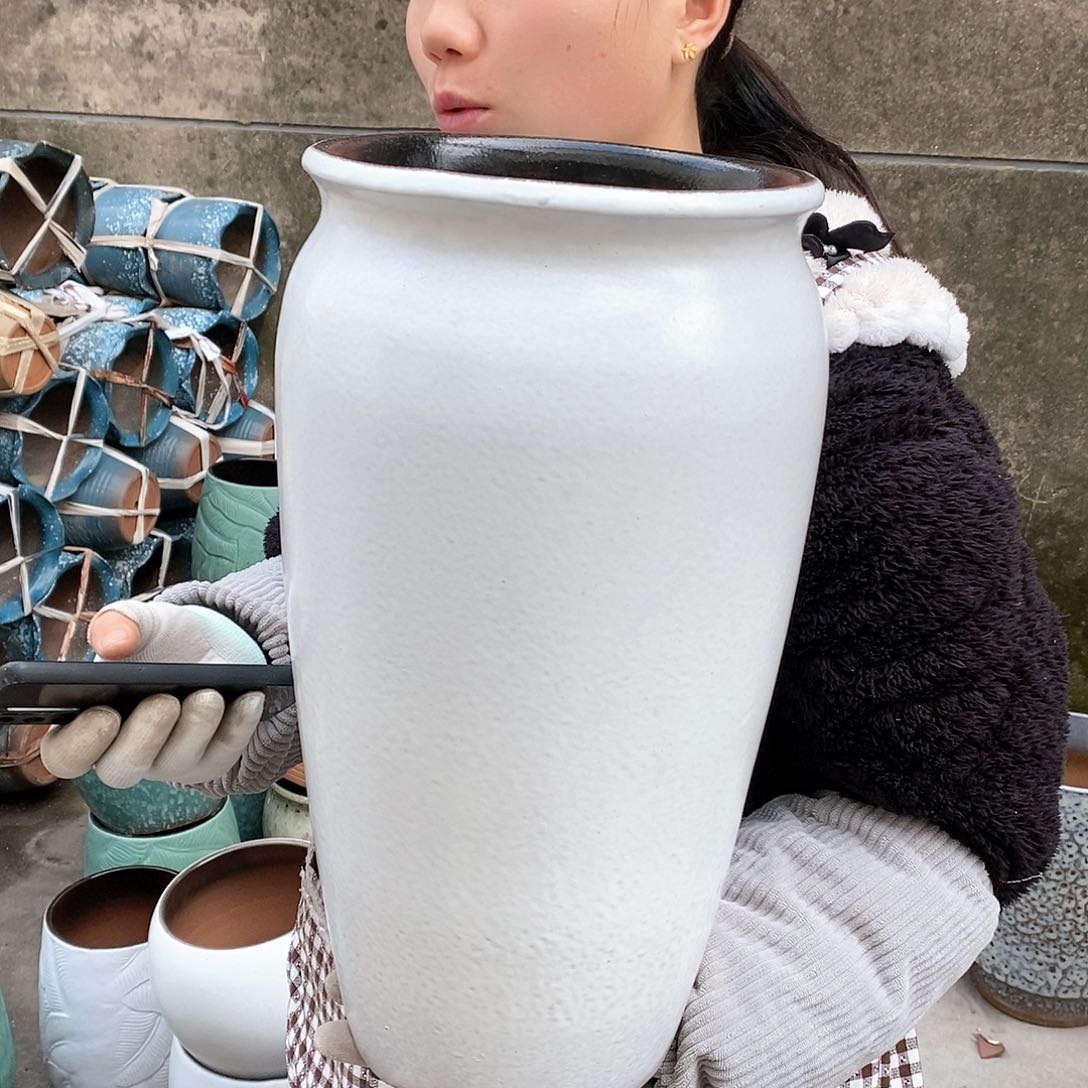 紫砂花盆正品口20高42