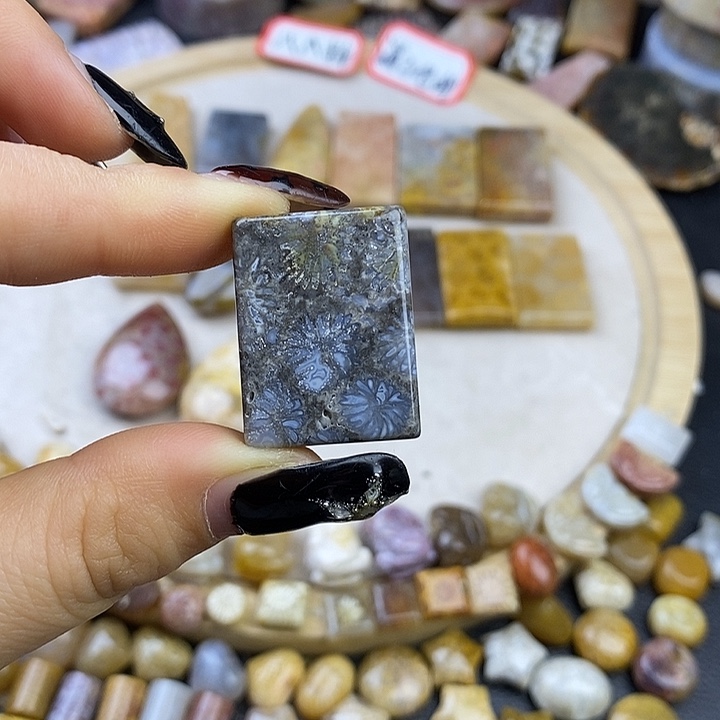 针钠钙石（海纹石）未镶嵌颈饰10