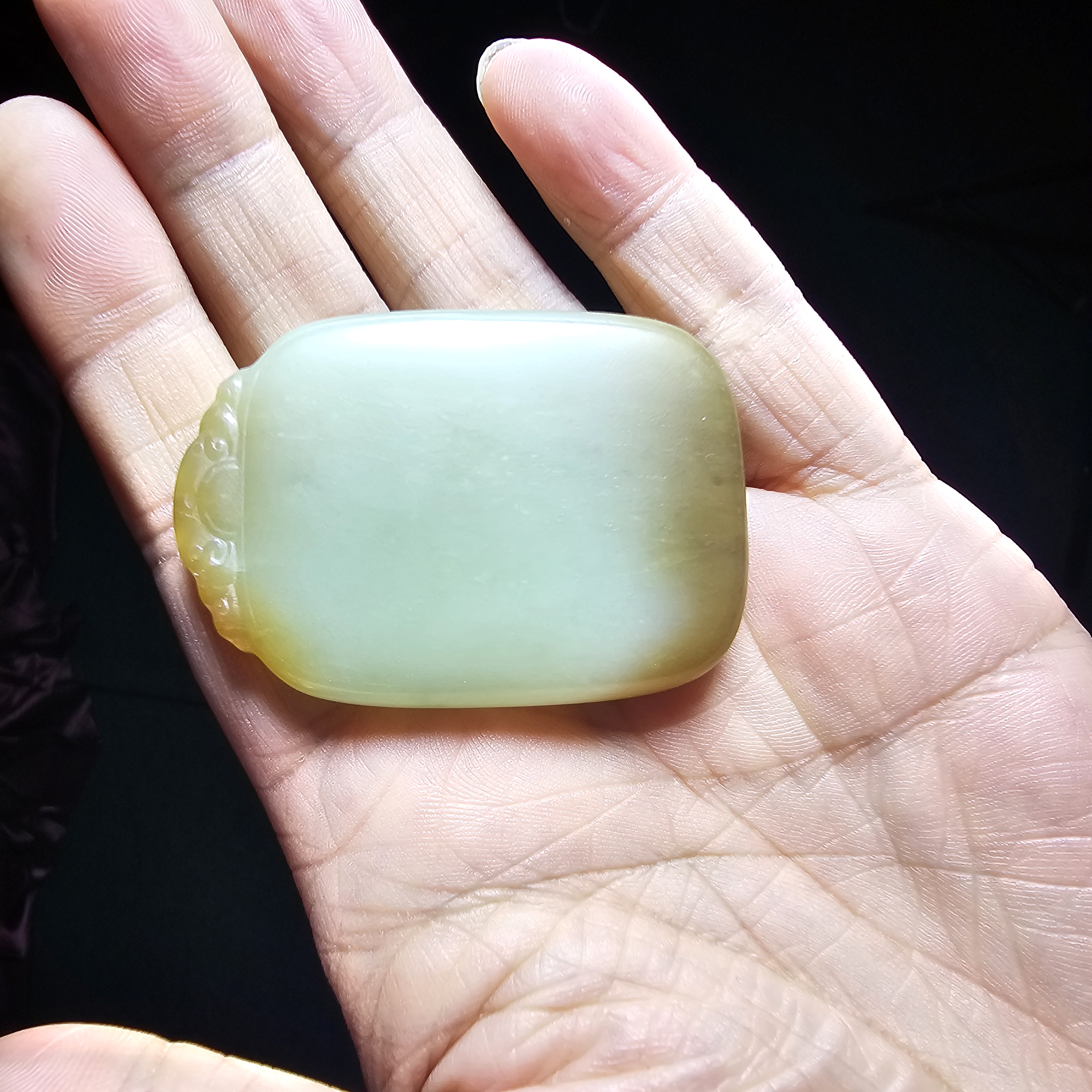 6天然和田玉精美平安无事牌吊坠男女通用百搭饰品