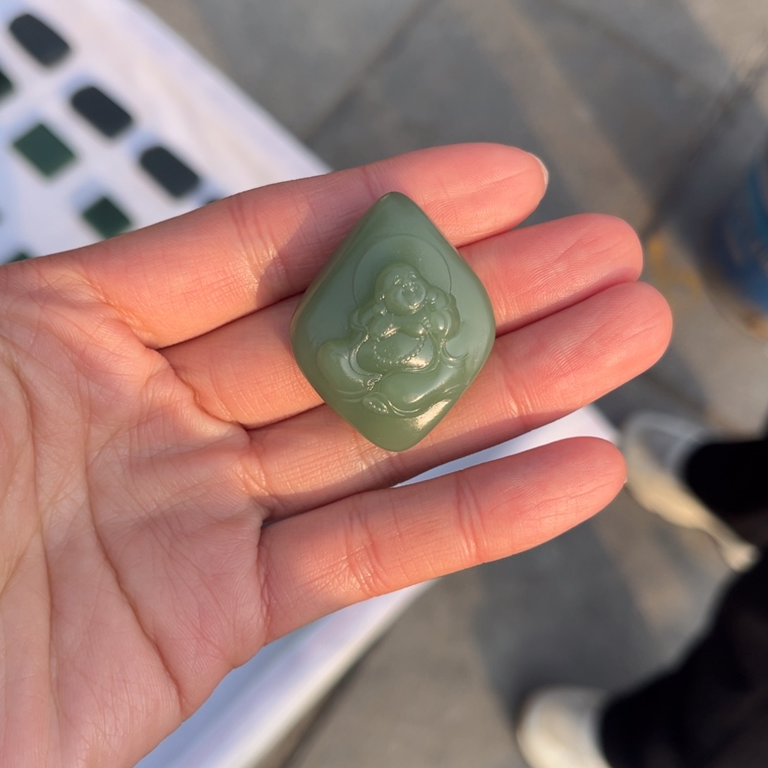 和田玉（碧玉）颈饰未镶嵌