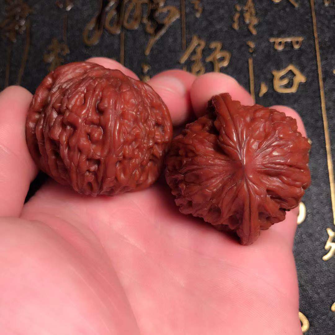 福袋 文玩核桃麒麟纹官帽