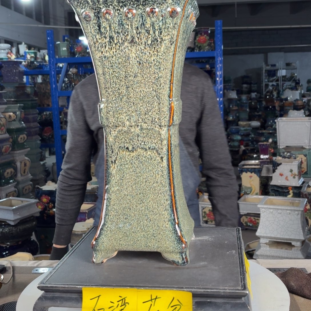 一风堂石湾花盆 内15高40