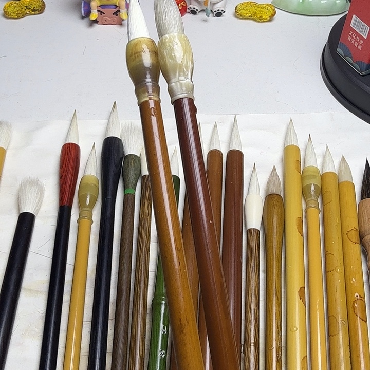 毛笔书法作品七紫三羊没礼盒