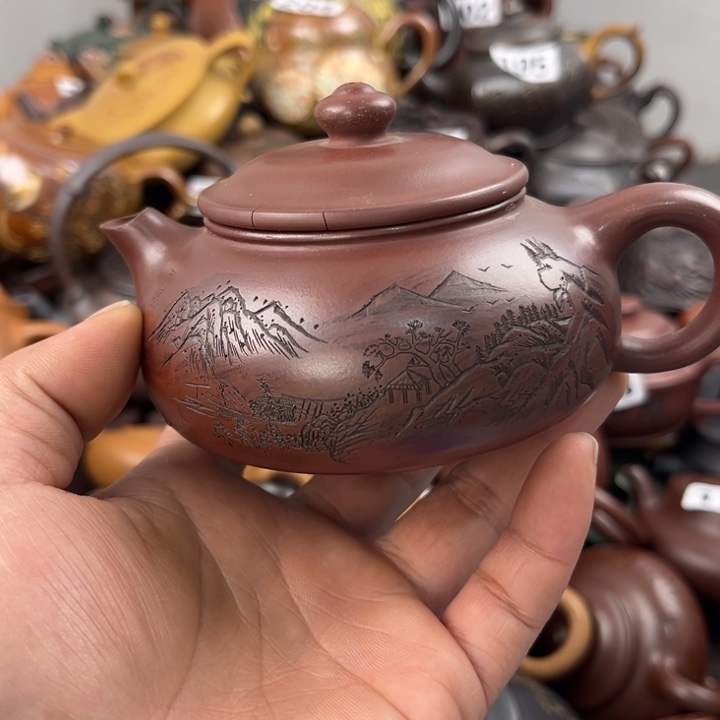 茶壶紫砂紫砂盖子开裂