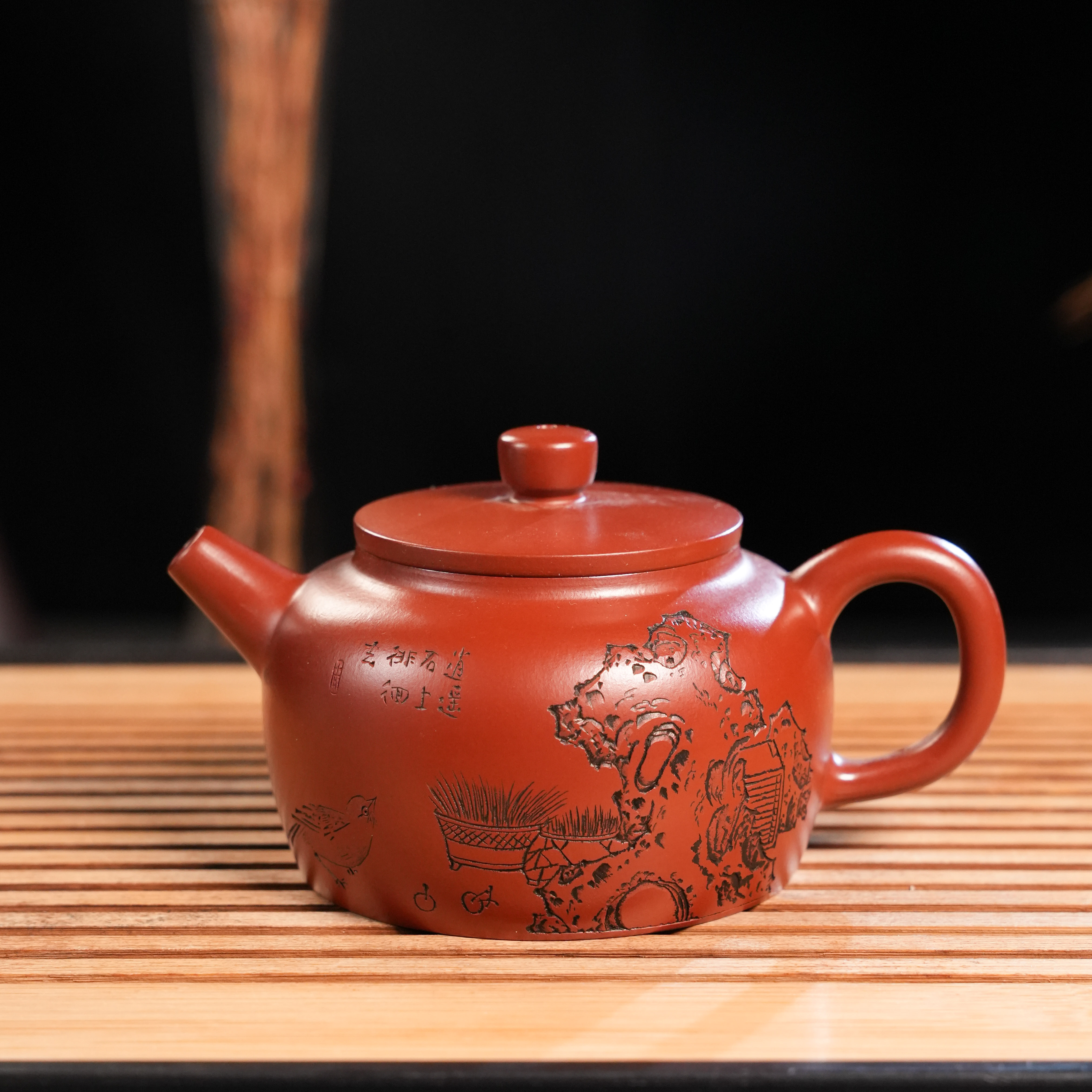 NXA2-022   倪新安  宜兴手工紫砂   平盖德钟