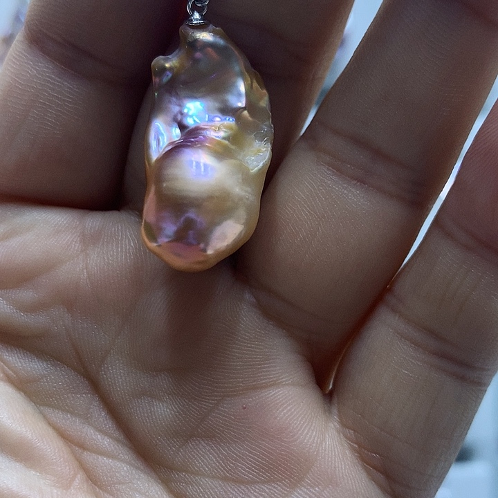 淡水珍珠巴洛克银S925镶嵌