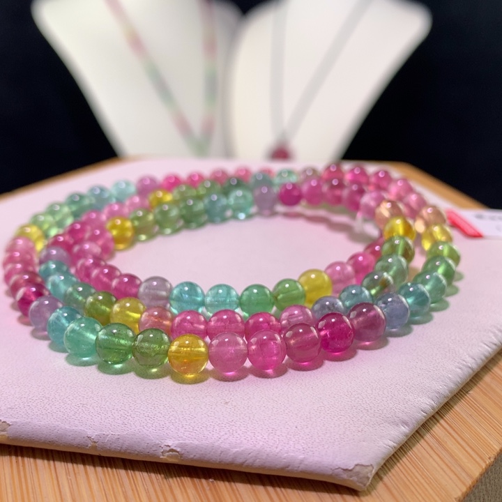 双色碧玺手链未镶嵌