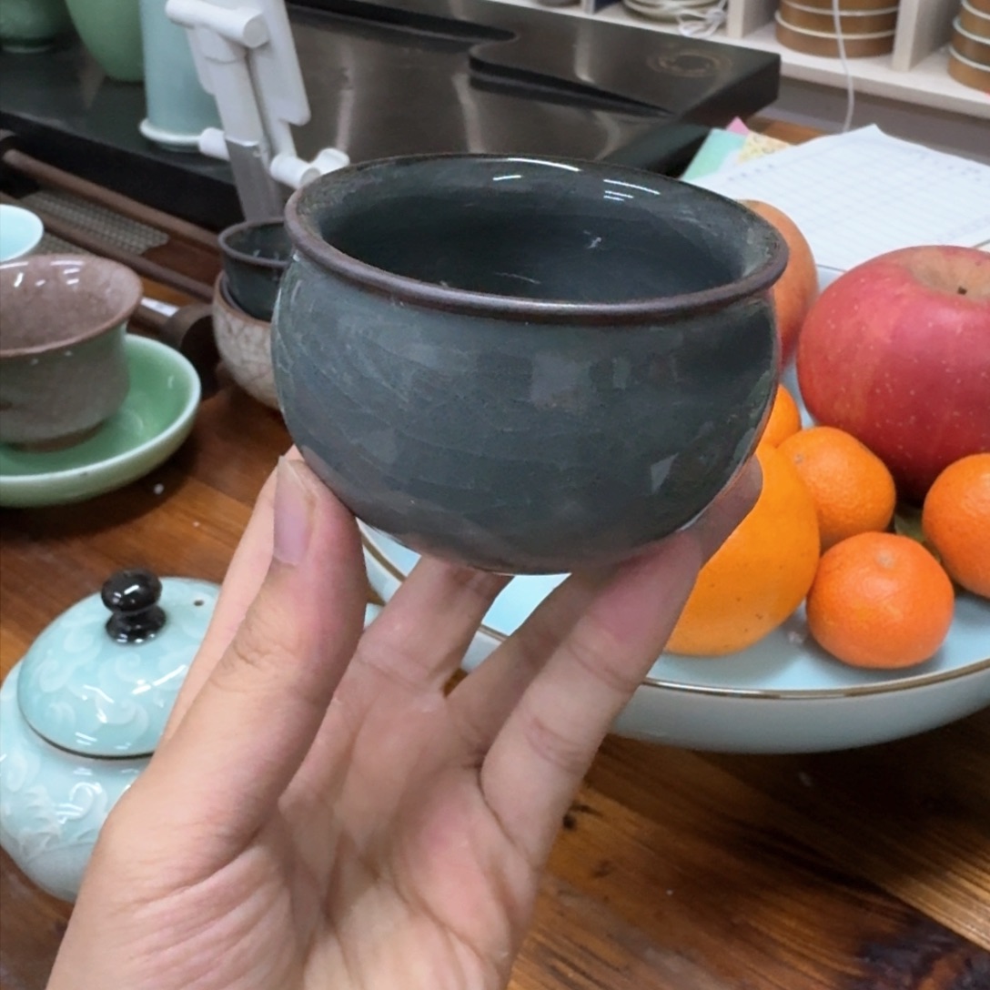 龙泉青瓷茶具微瑕6662