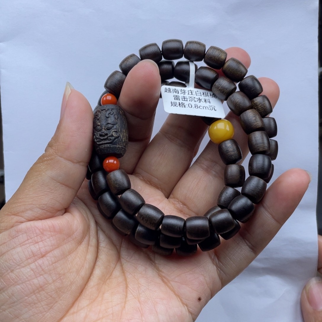 【闪购商品】沉香手串梓*越南白棋0.8