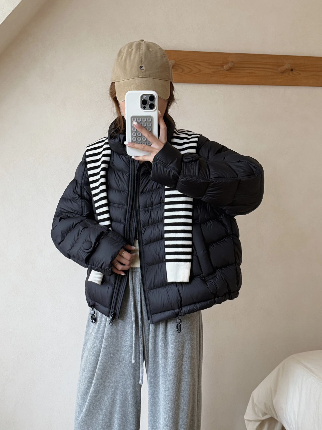 【现货】【90白鸭绒】羽绒服女冬季立领保暖排骨款宽松时尚外套2518