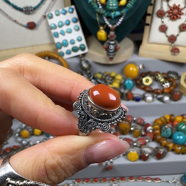 随***在吊坠925银藏地密码戒指