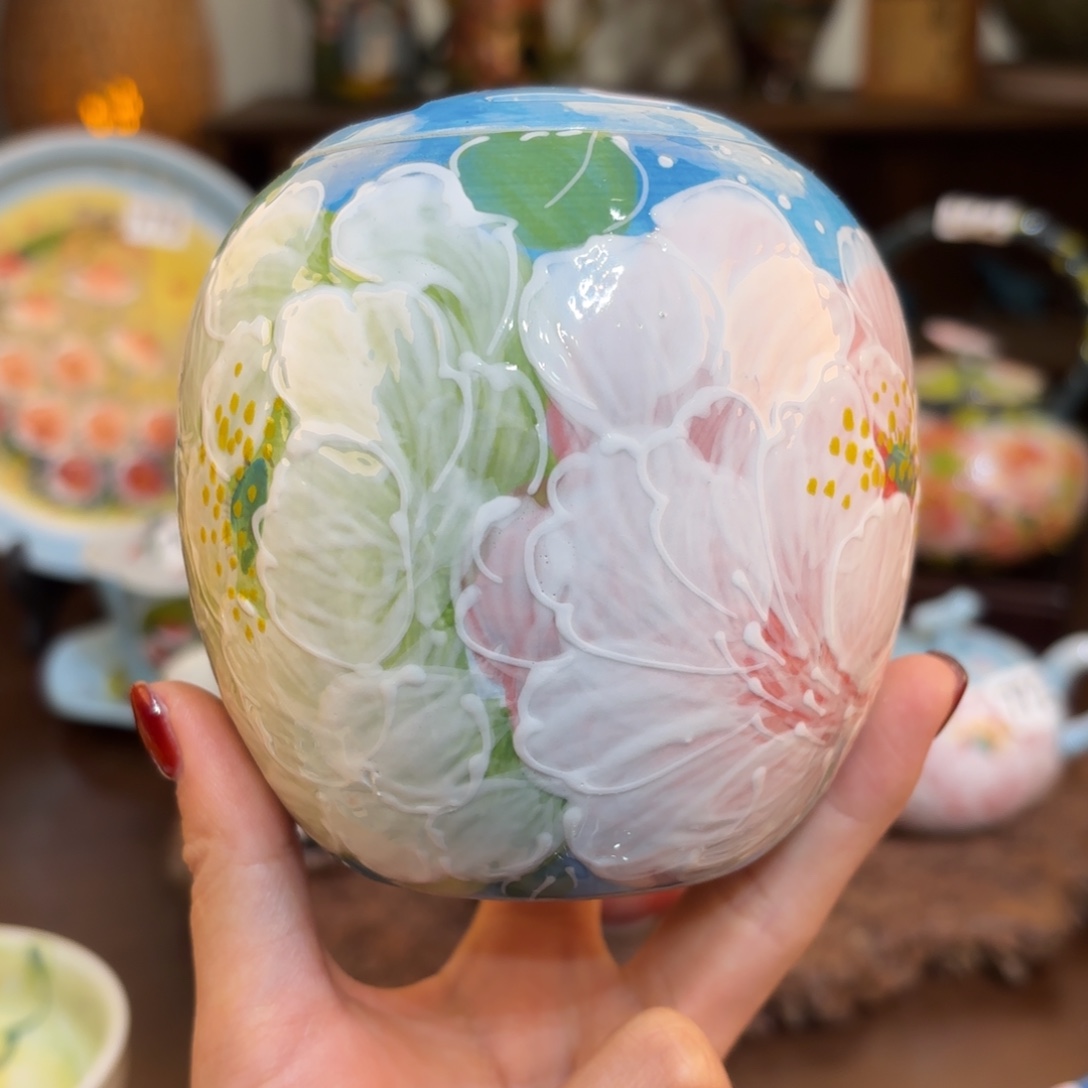 景德镇手绘高温釉下彩陶瓷茶具