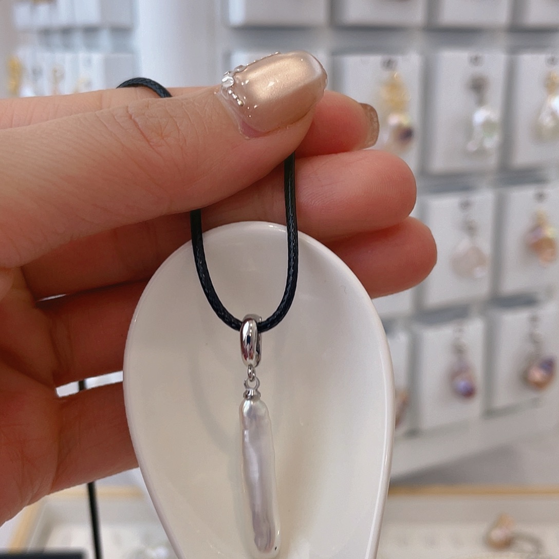 淡水珍珠颈饰银S925镶嵌