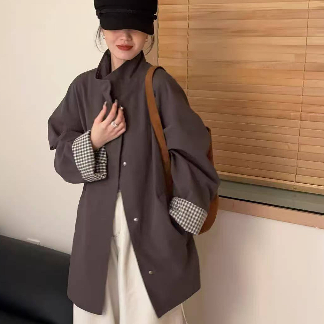 春秋新款小个子英伦风赫本风高级感女士风衣外套