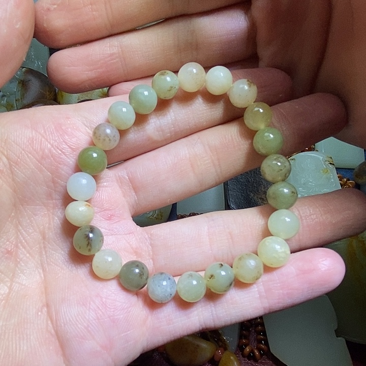 和田玉足银镶嵌吊坠(不含链)