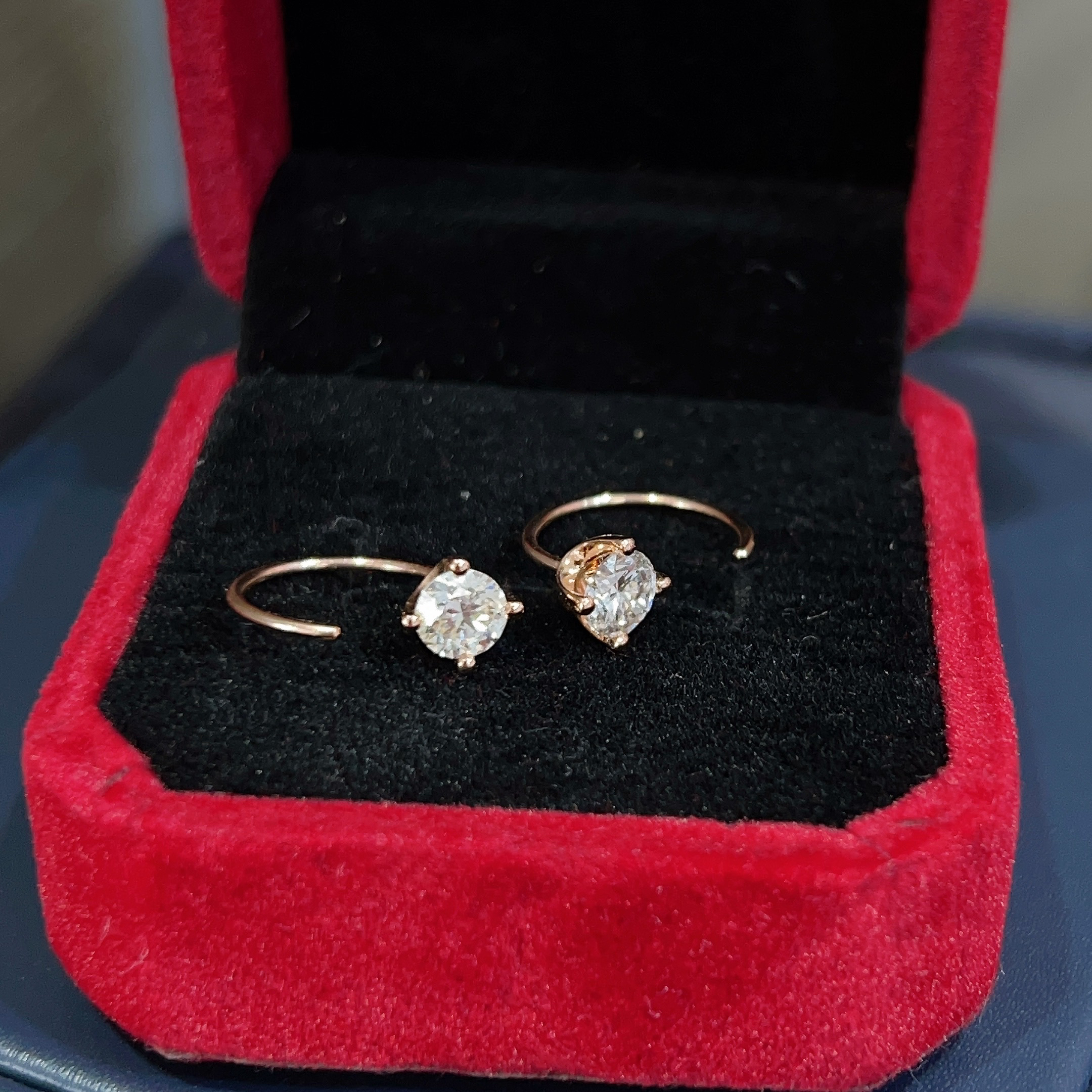 特价！一克拉钻石耳环 单粒50分 一对一克拉 IJ色SI