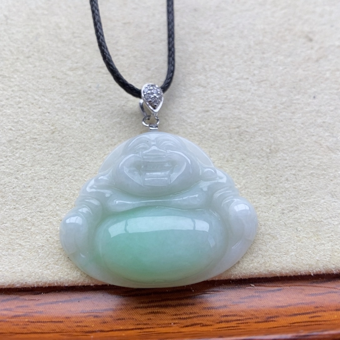 翡翠银S925镶嵌颈饰吊坠