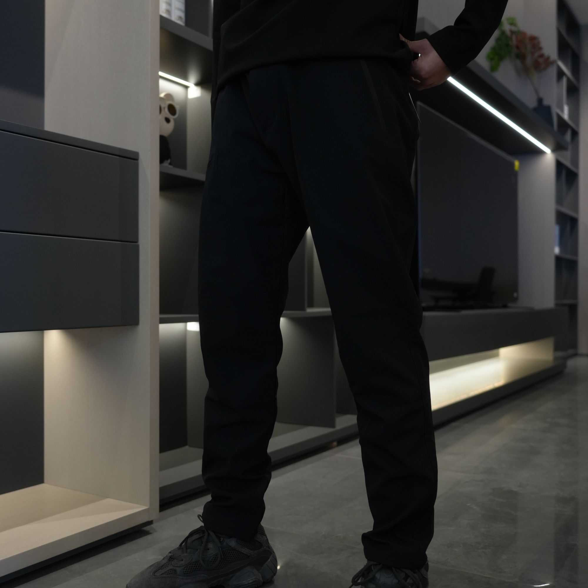 男士商务休闲裤加绒直筒