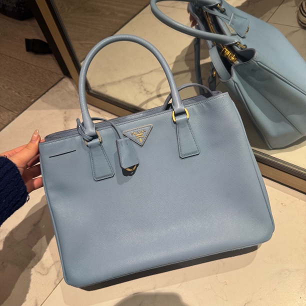95新 Prada/普拉达 Prada杀手 蓝色手提包/BZ