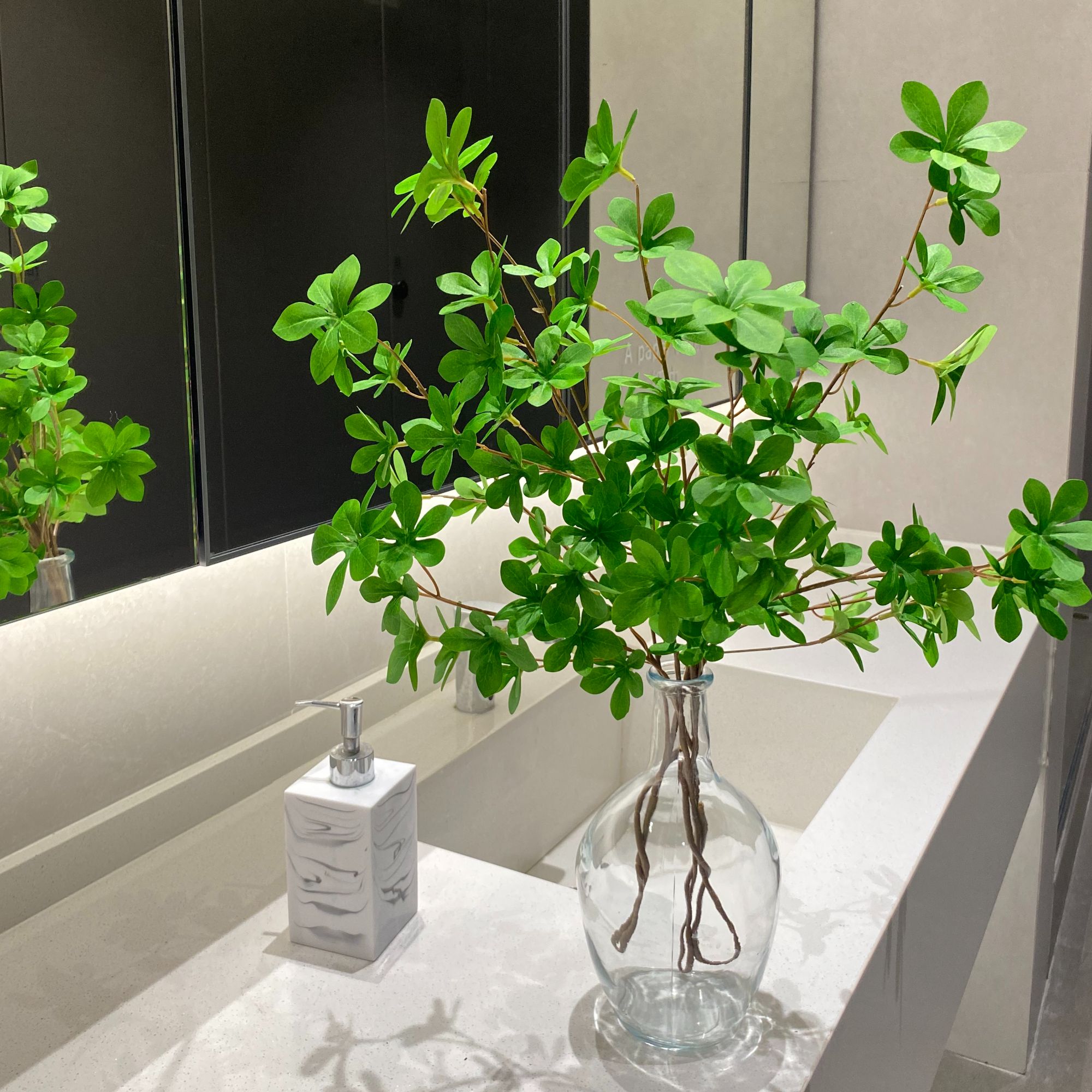 吊钟 新版 灵动感叶子 极简风 客厅洗手间 绿植类 假花仿真花