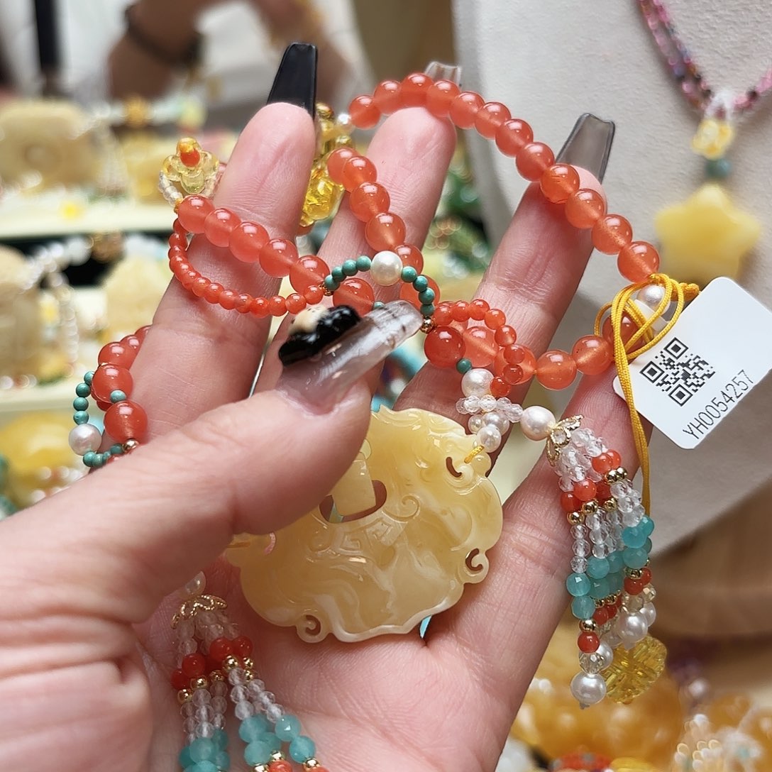 琥珀手链未镶嵌蕊*琥珀