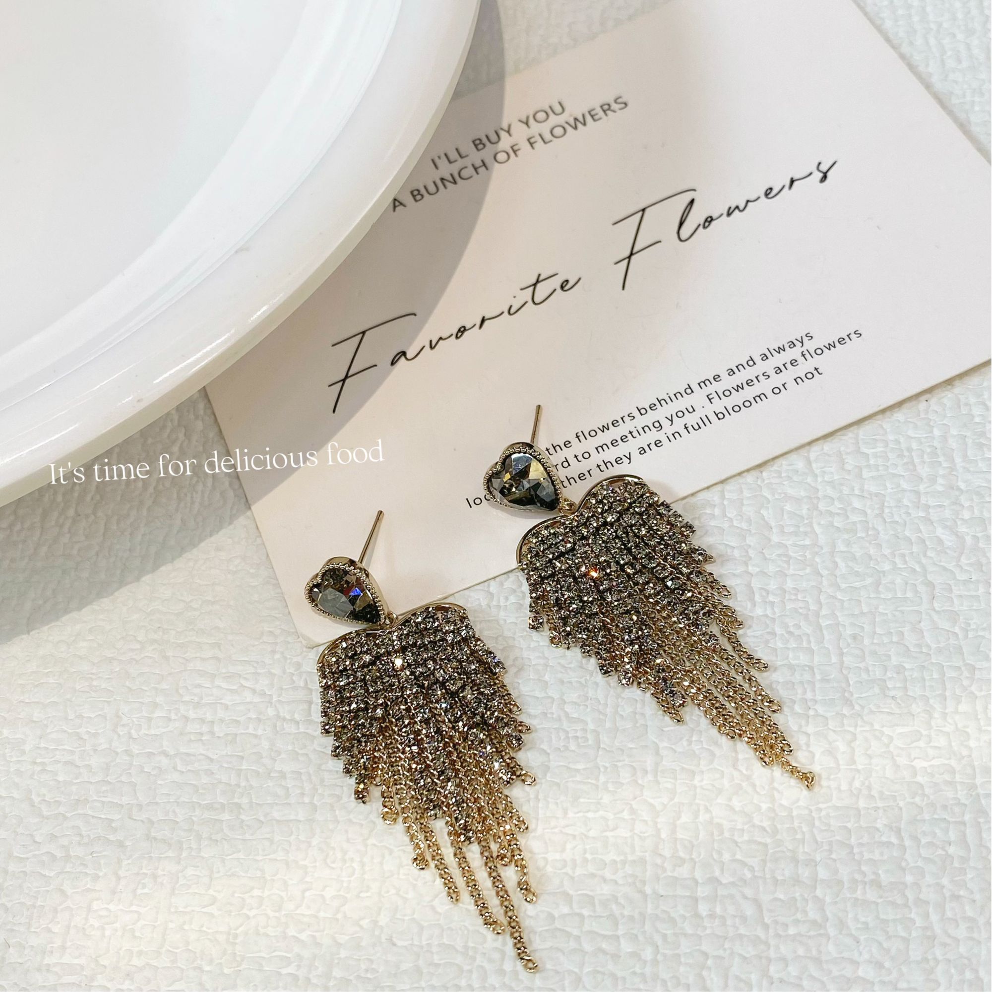 铜合金锆石耳饰 新款时尚高级感满钻设计款时尚耳环45071