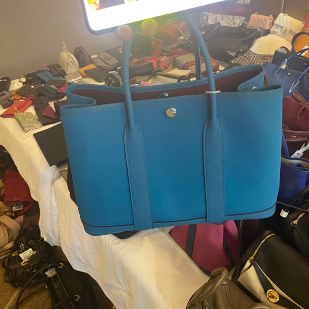 99新 Hermes/爱马仕 【老于包展】139蓝色花园30蓝色Y手提包