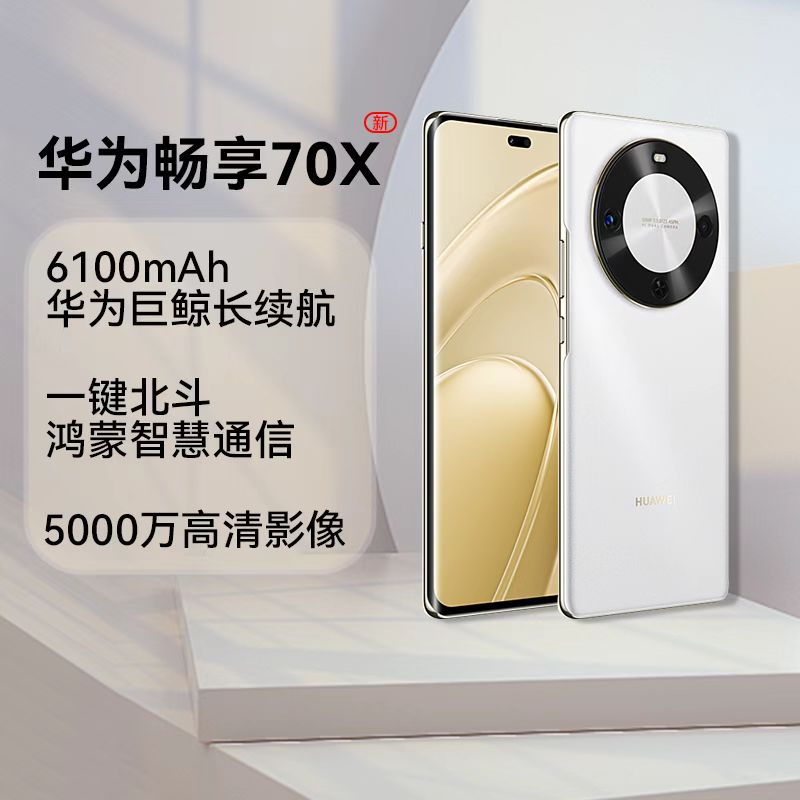 未拆封 Huawei/华为 畅享70X256G一键北斗 鸿蒙安全 雪域白 F9