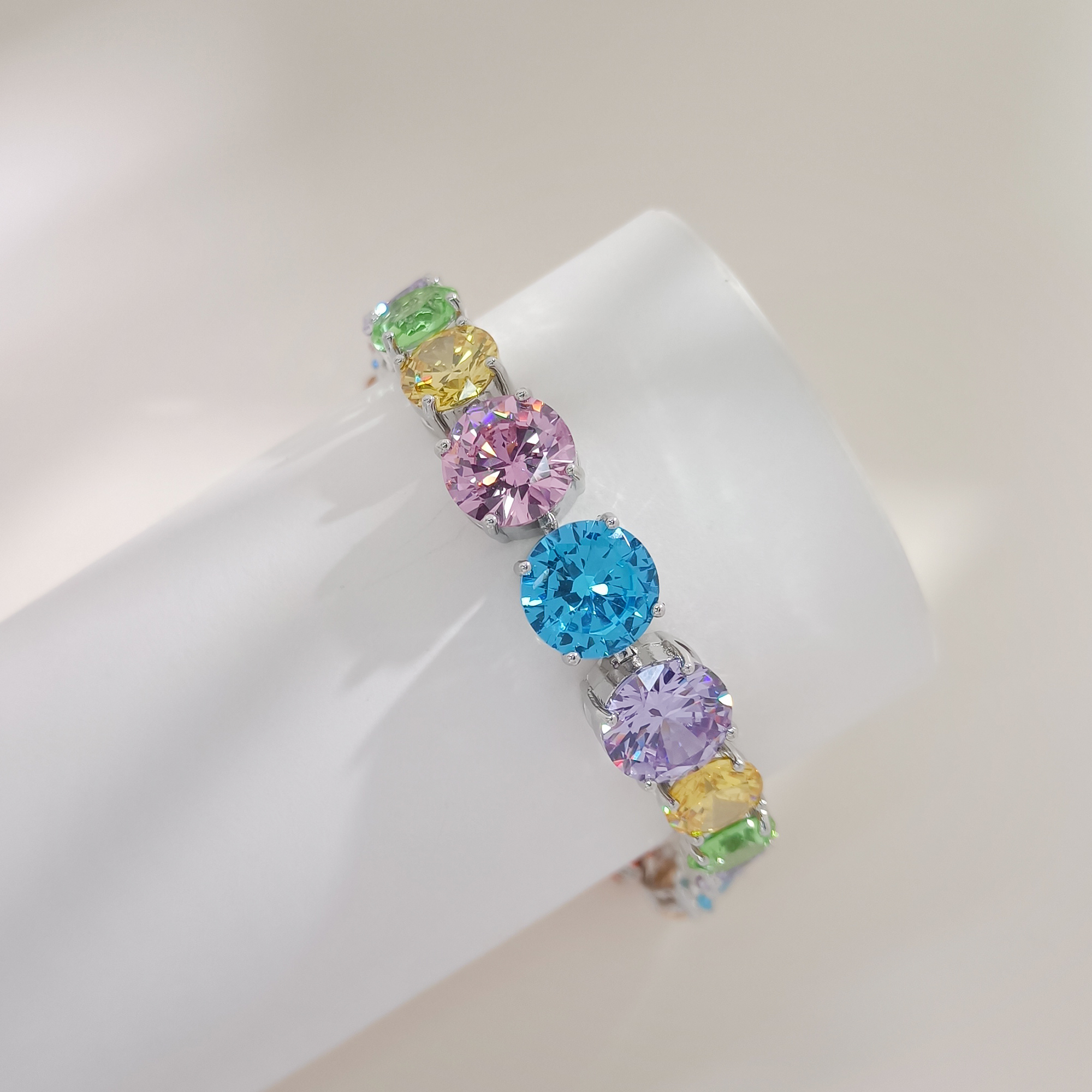 铜合金合成锆石手链 VWKD-009298【华彩四溢】手链百搭时尚精致