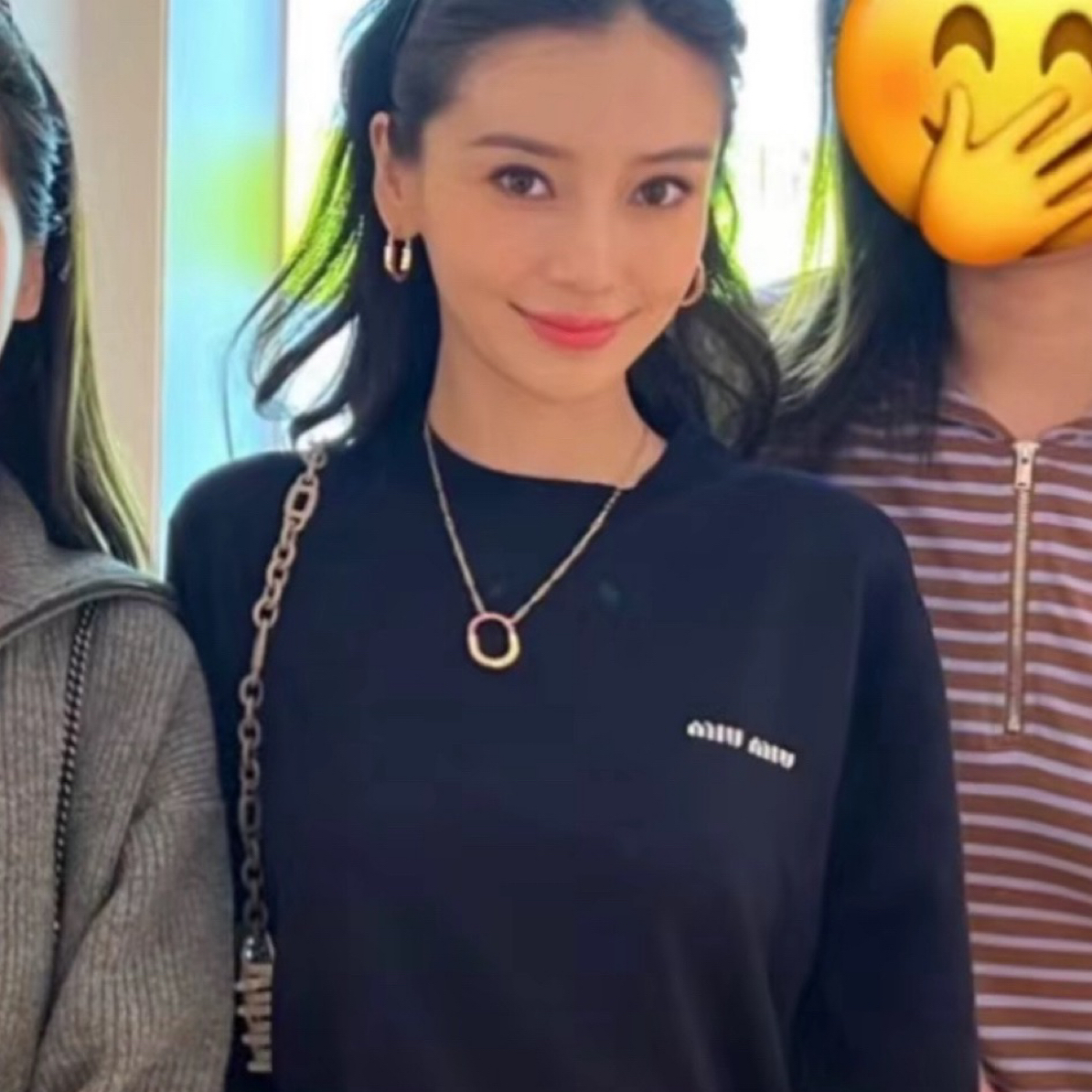 未使用 MIU MIU/缪缪 FW23 纯色字母Logo针织衫  40码 03087