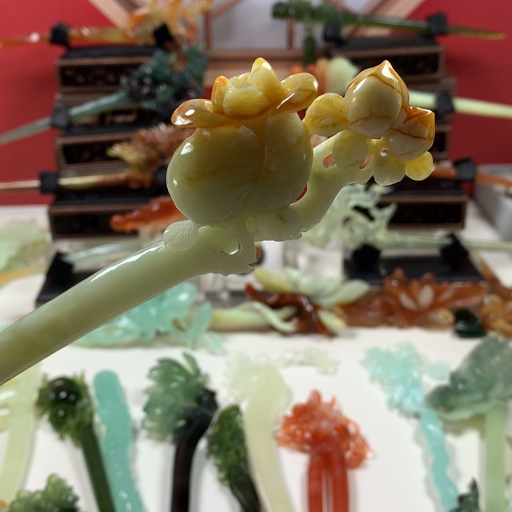 蛇纹石玉发簪未镶嵌