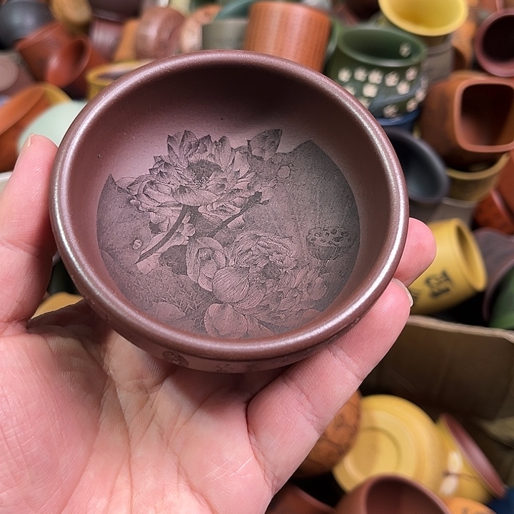 紫砂茶杯全手工紫砂主人杯