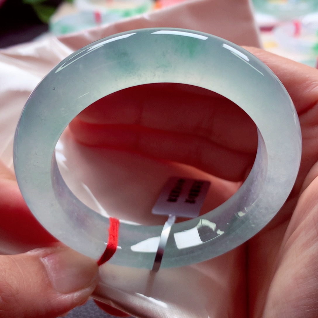 翡翠手镯未镶嵌师妹53轮胎绝美蓝钢（18号）