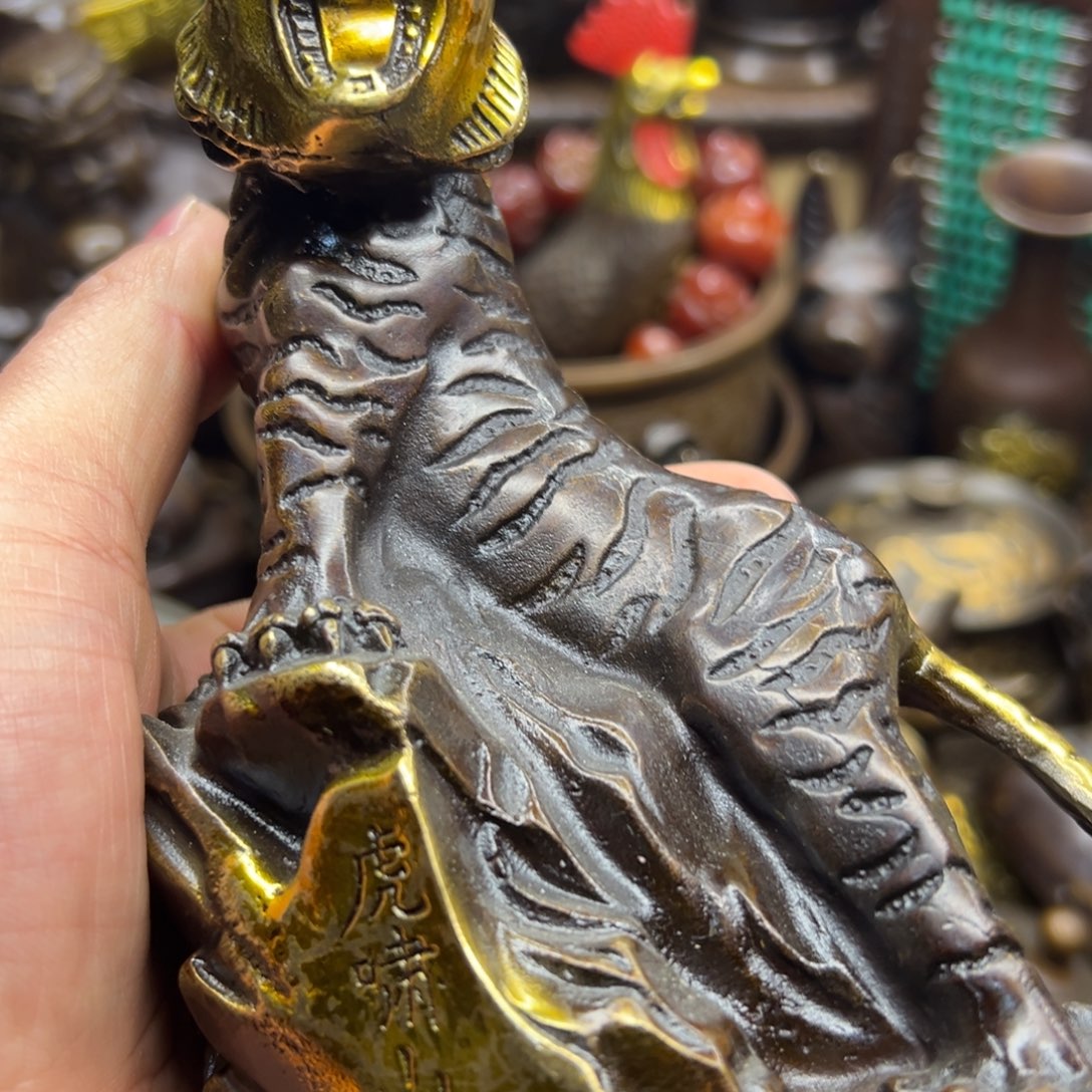 铜摆件欢迎欢迎你