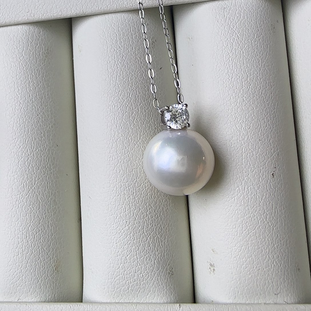 颈饰银S925镶嵌淡水珍珠11～12戴妃