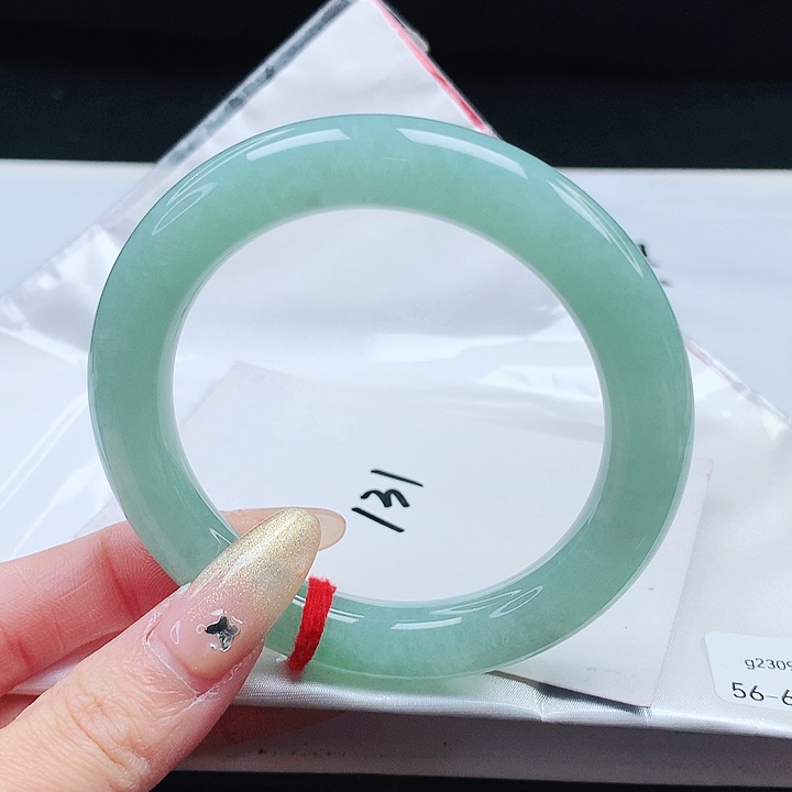 翡翠手镯未镶嵌56 圆条