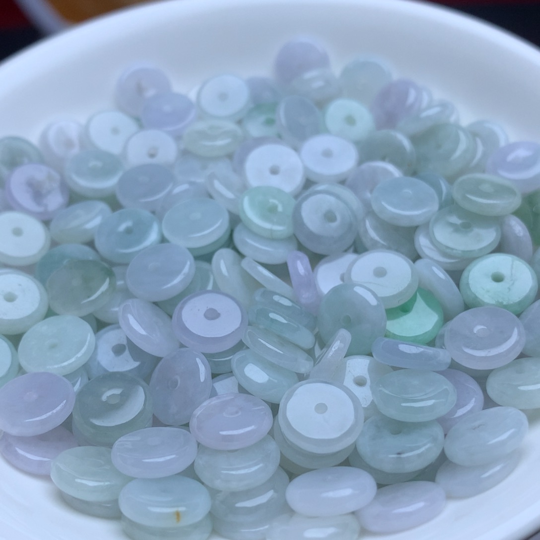 【闪购商品】翡翠手链未镶嵌卡9冰平安扣50个